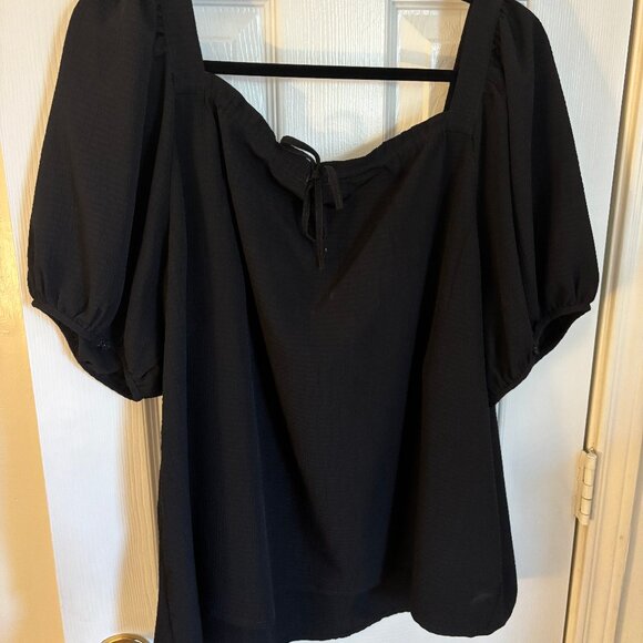 Madewell Tops - Madewell Black Square Neck Babydoll Top